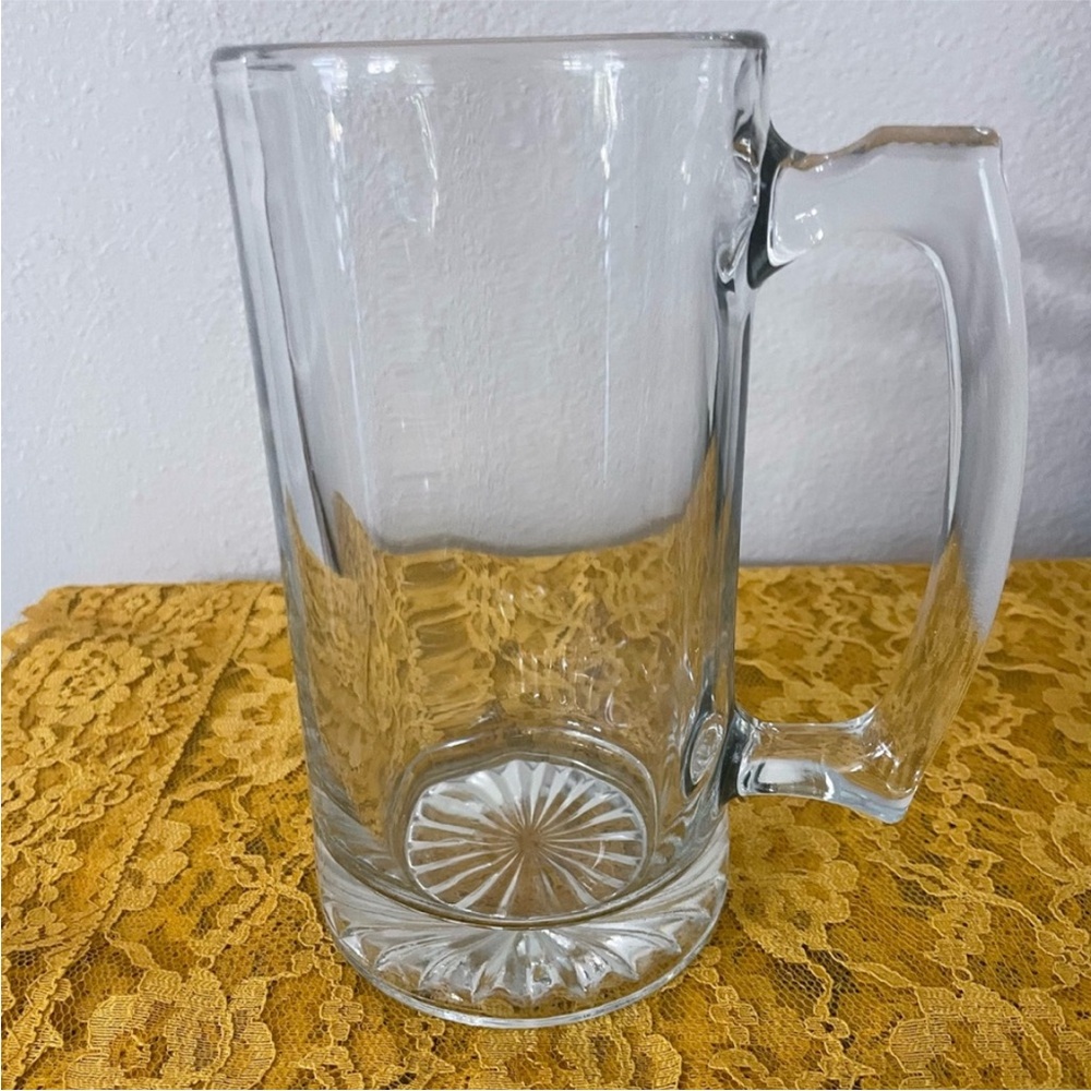 Large Glass Beer Mug